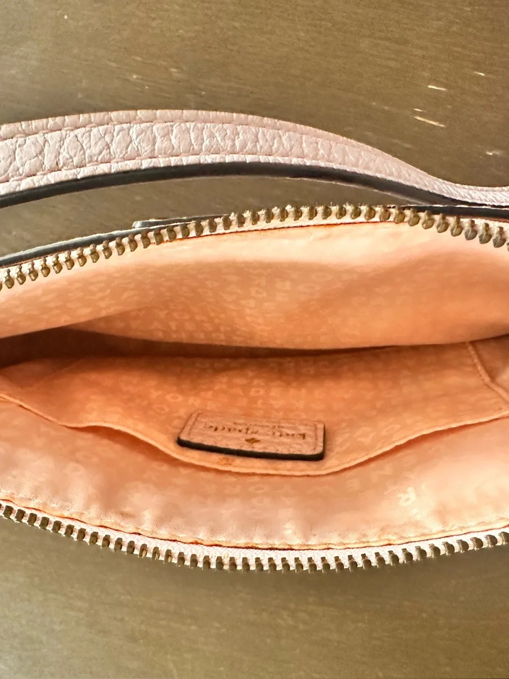 kate spade Blush Pink Pebbled Leather cross body bag  Gold Hardware